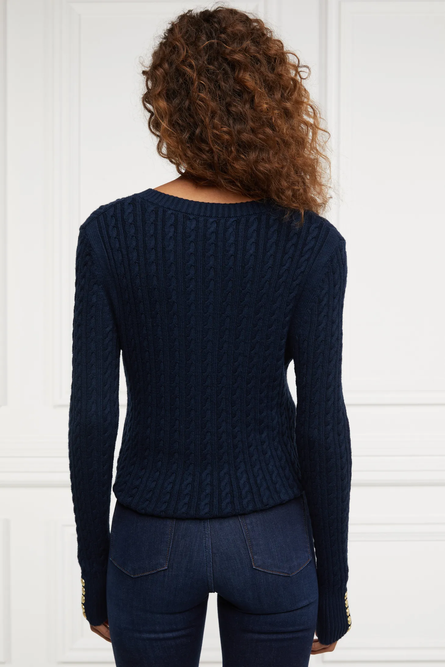 Women Holland Cooper Knitwear | Seattle V-Neck Knit (Ink Navy)