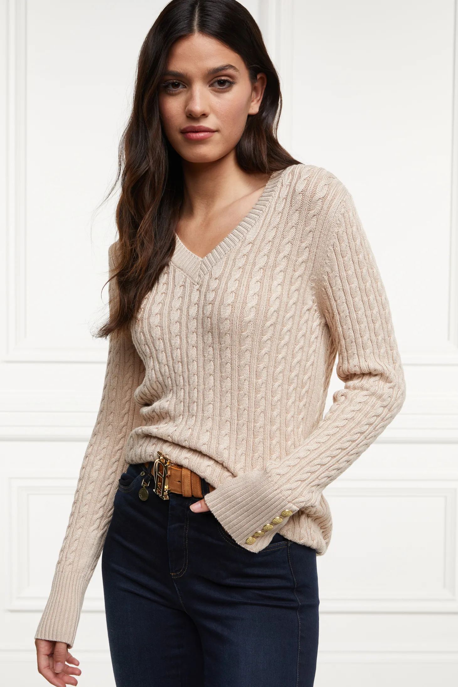 Women Holland Cooper Knitwear | Seattle V-Neck Knit