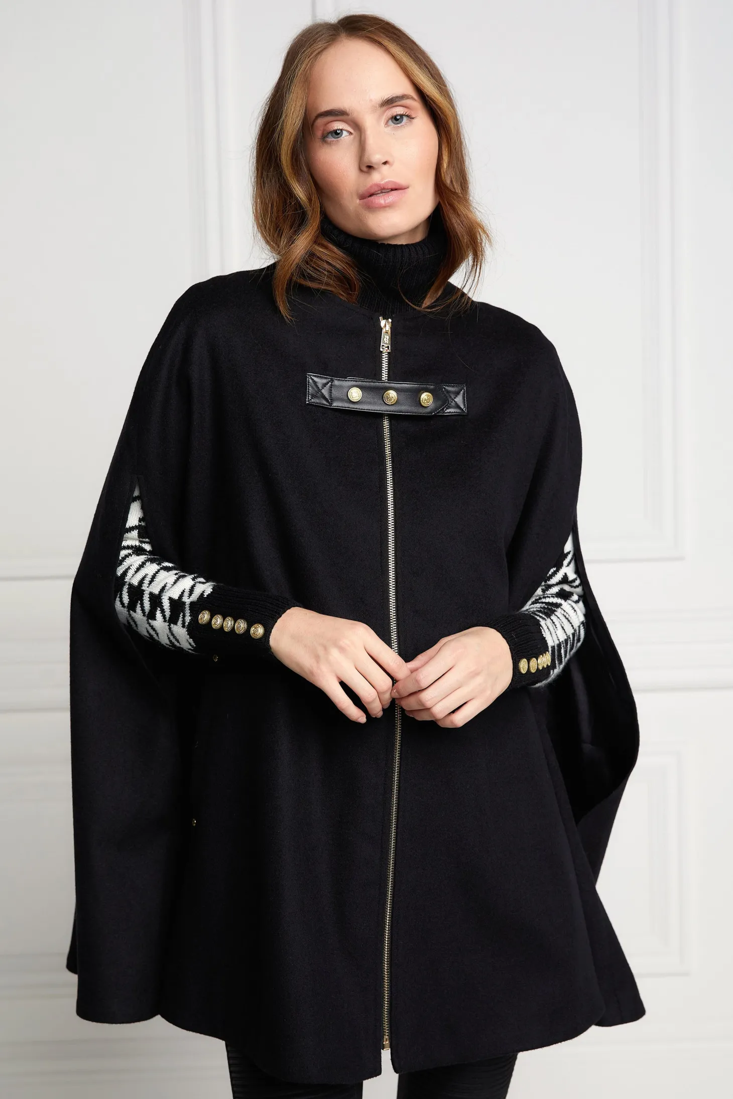 Women Holland Cooper Capes | Slim Cape (Soft Black)