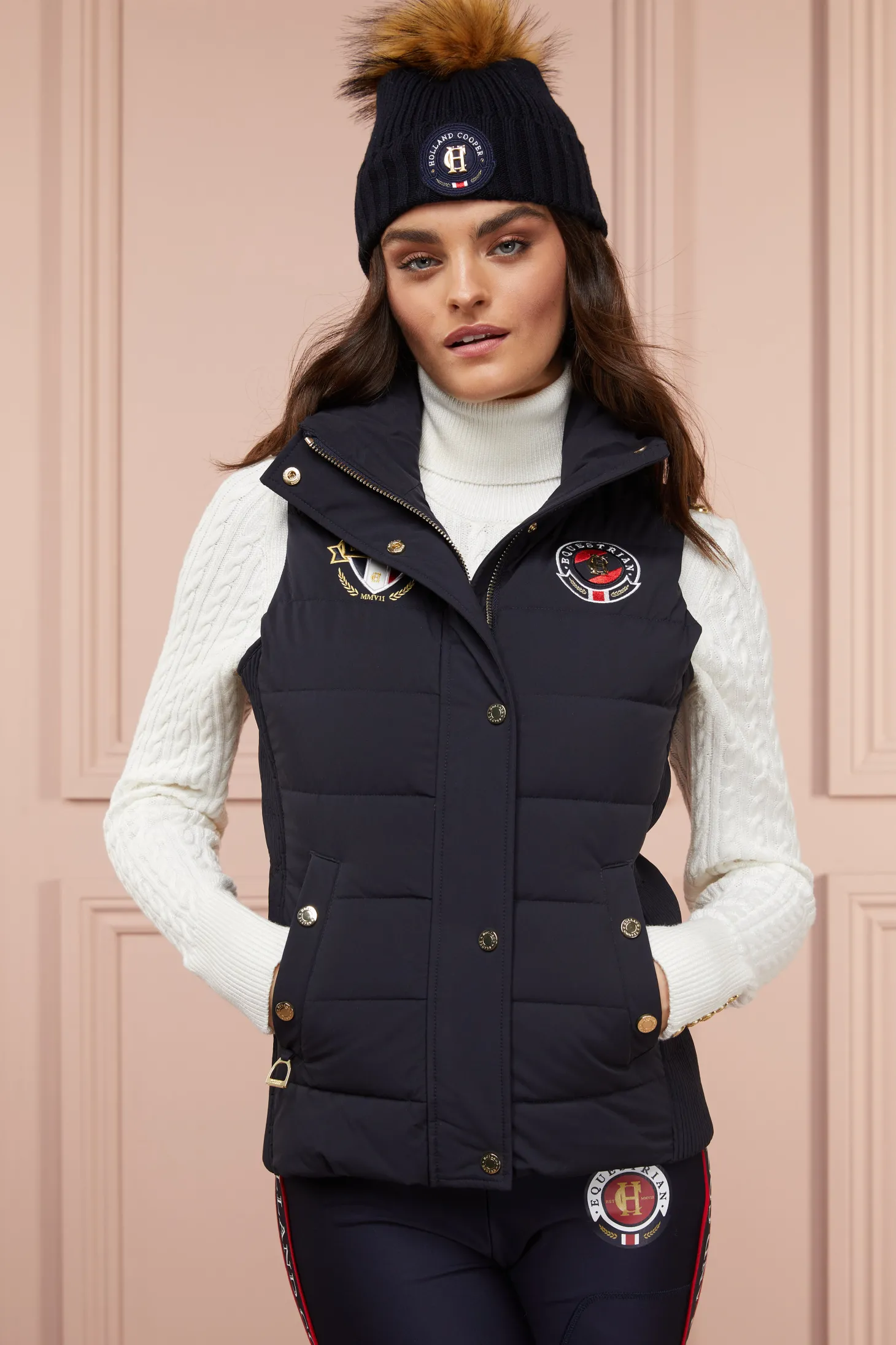 Women Holland Cooper Gilets | Team HC Gilet (Ink Navy)