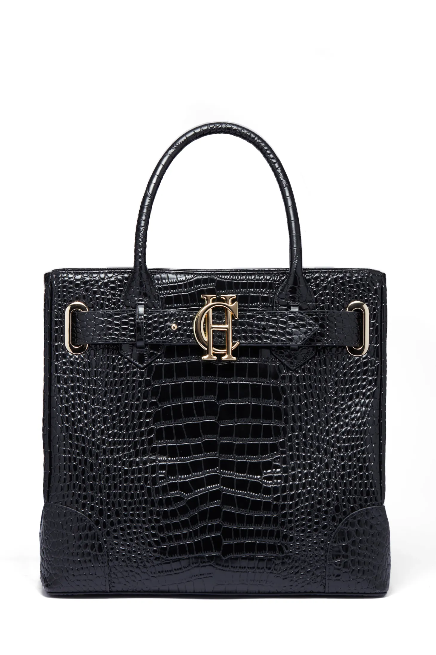 Women Holland Cooper Tote Bags | Bags | The Brompton Tote (Black Croc)