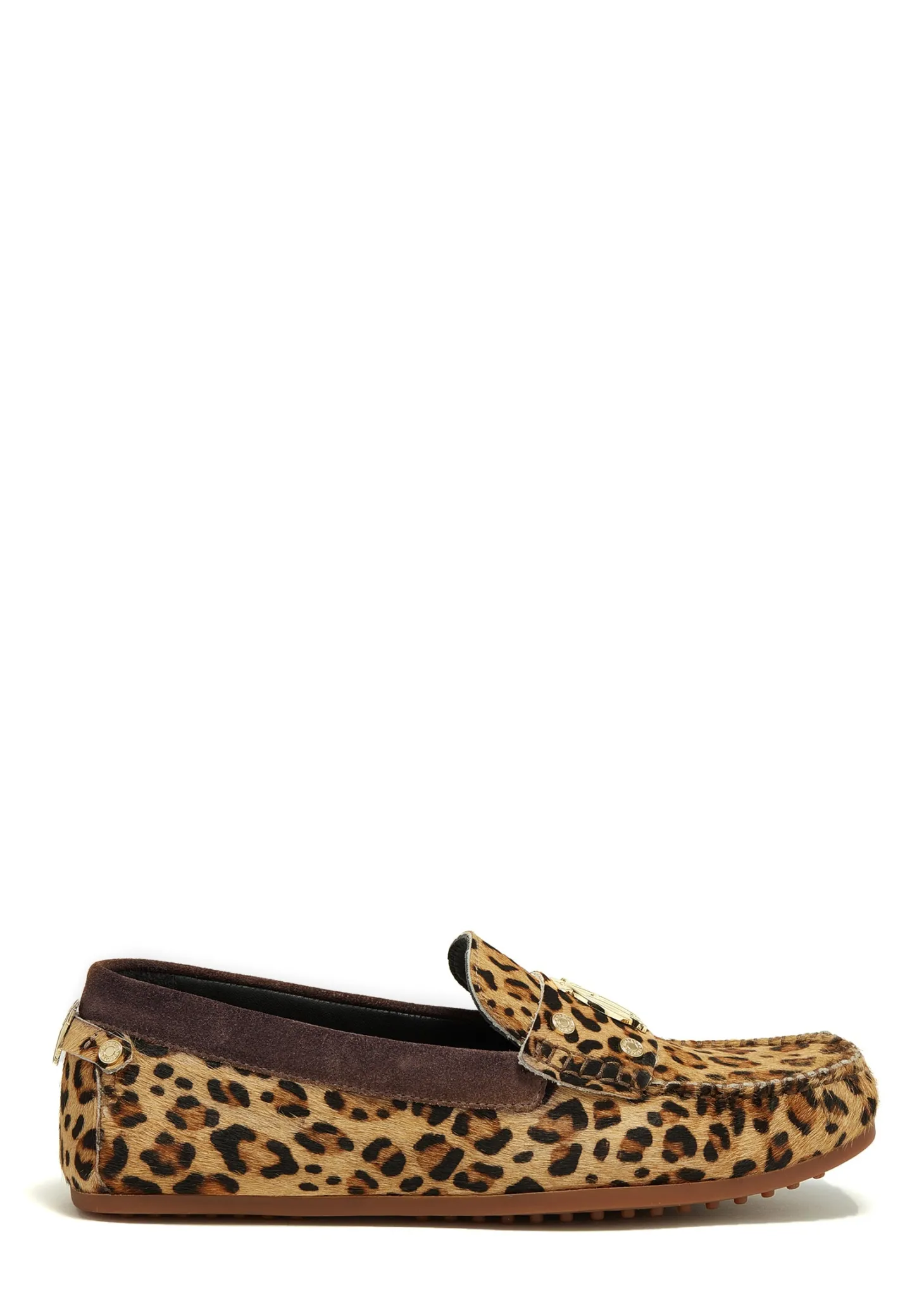 Women Holland Cooper Loafers | The Driving Loafer (Leopard Pony)