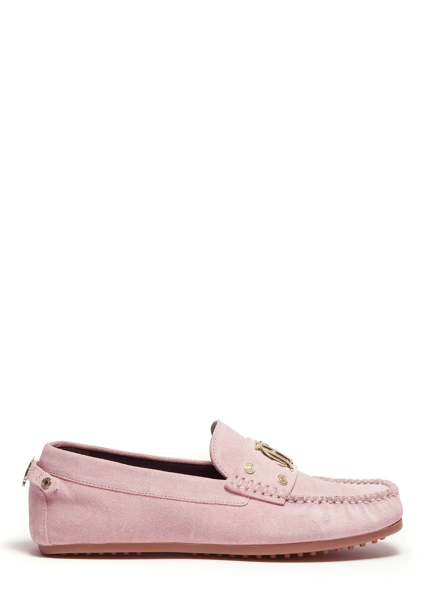 Women Holland Cooper Loafers | The Driving Loafer (Soft Pink Suede)