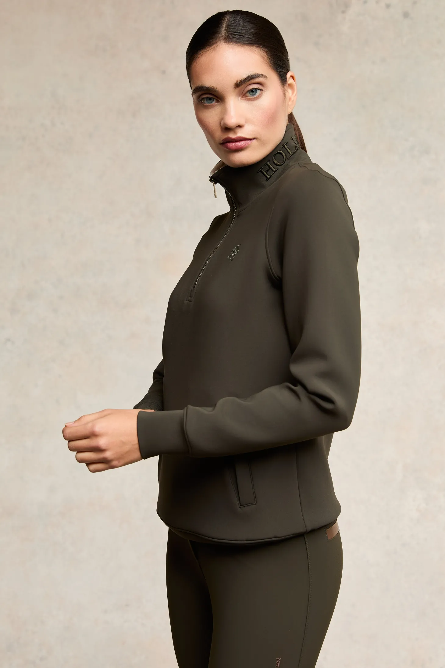 Holland Cooper Hoodies & Sweatshirts | Jackets | Training Henley (Dark Olive)