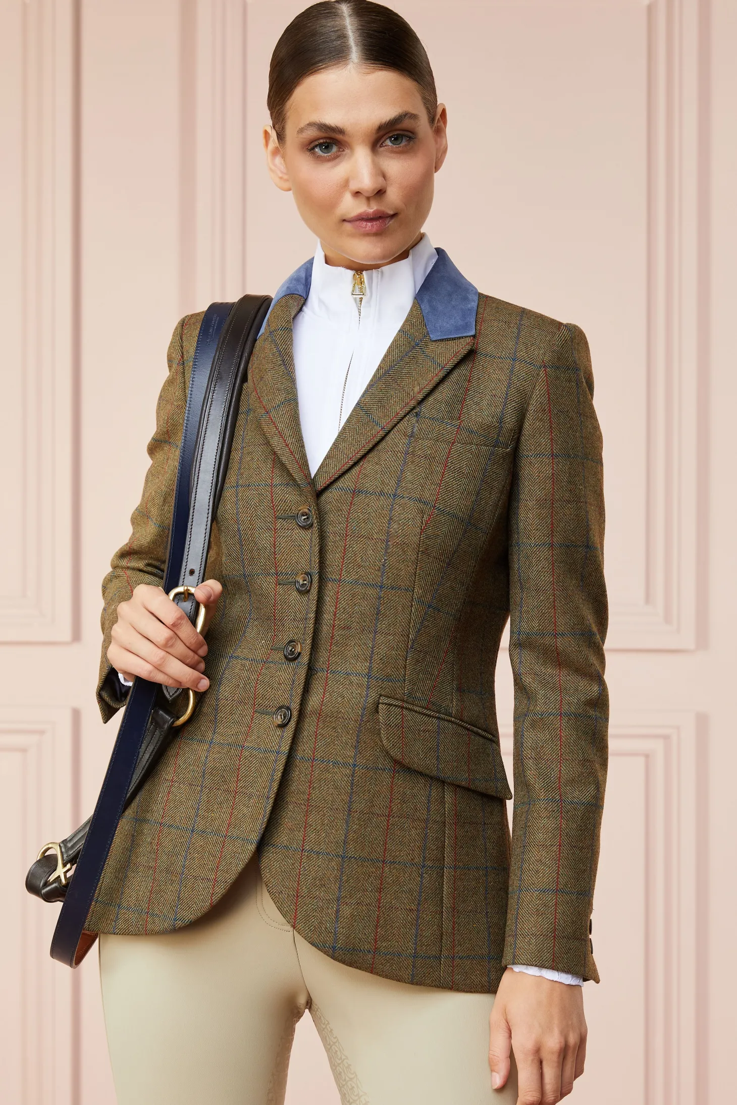 Women Holland Cooper Jackets | Tailoring | Tweed Riding Jacket (Glen Green)