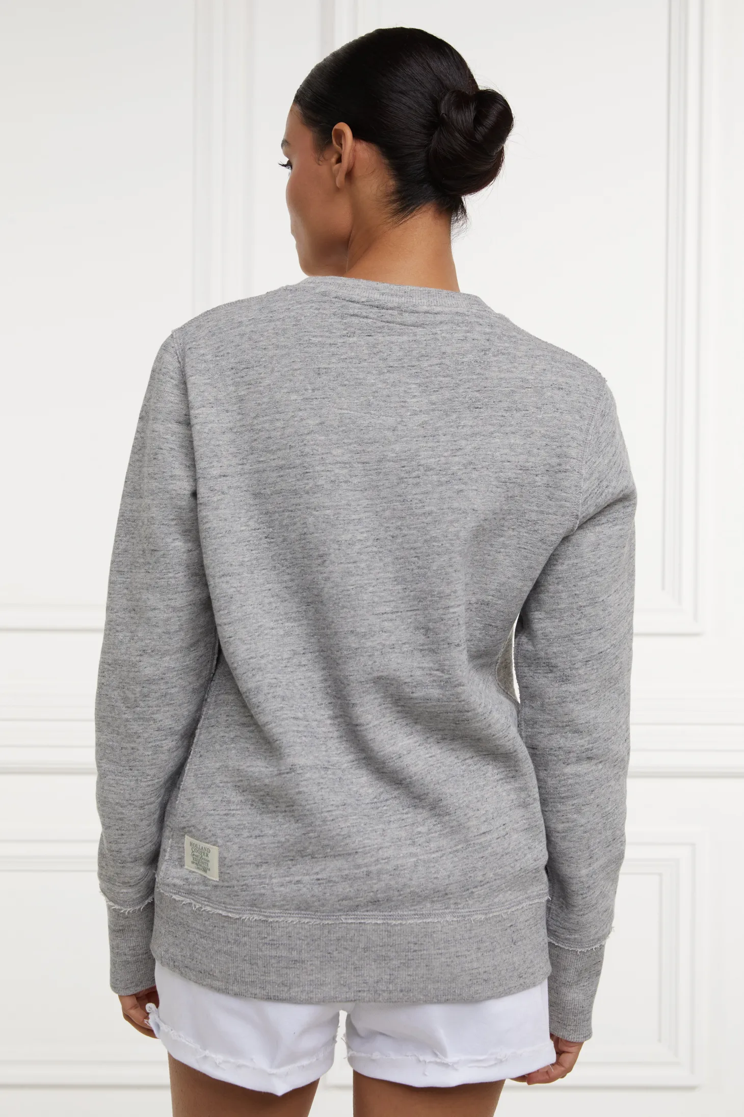 Women Holland Cooper Sweatshirts | Varsity Crew (Grit Marl)