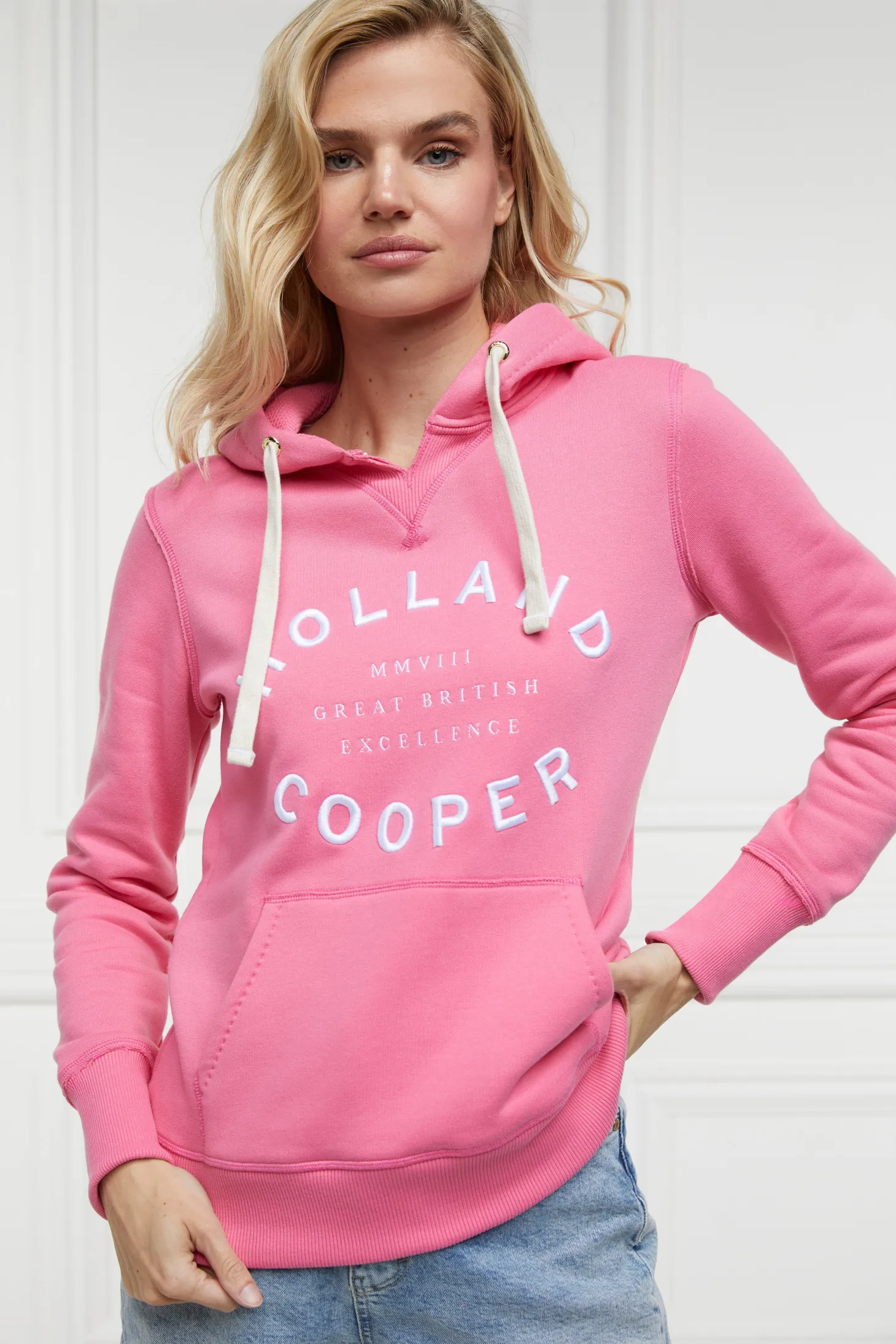 Women Holland Cooper Hoodies & Sweatshirts | Hoodies | Varsity Hoodie (Peony Pink)