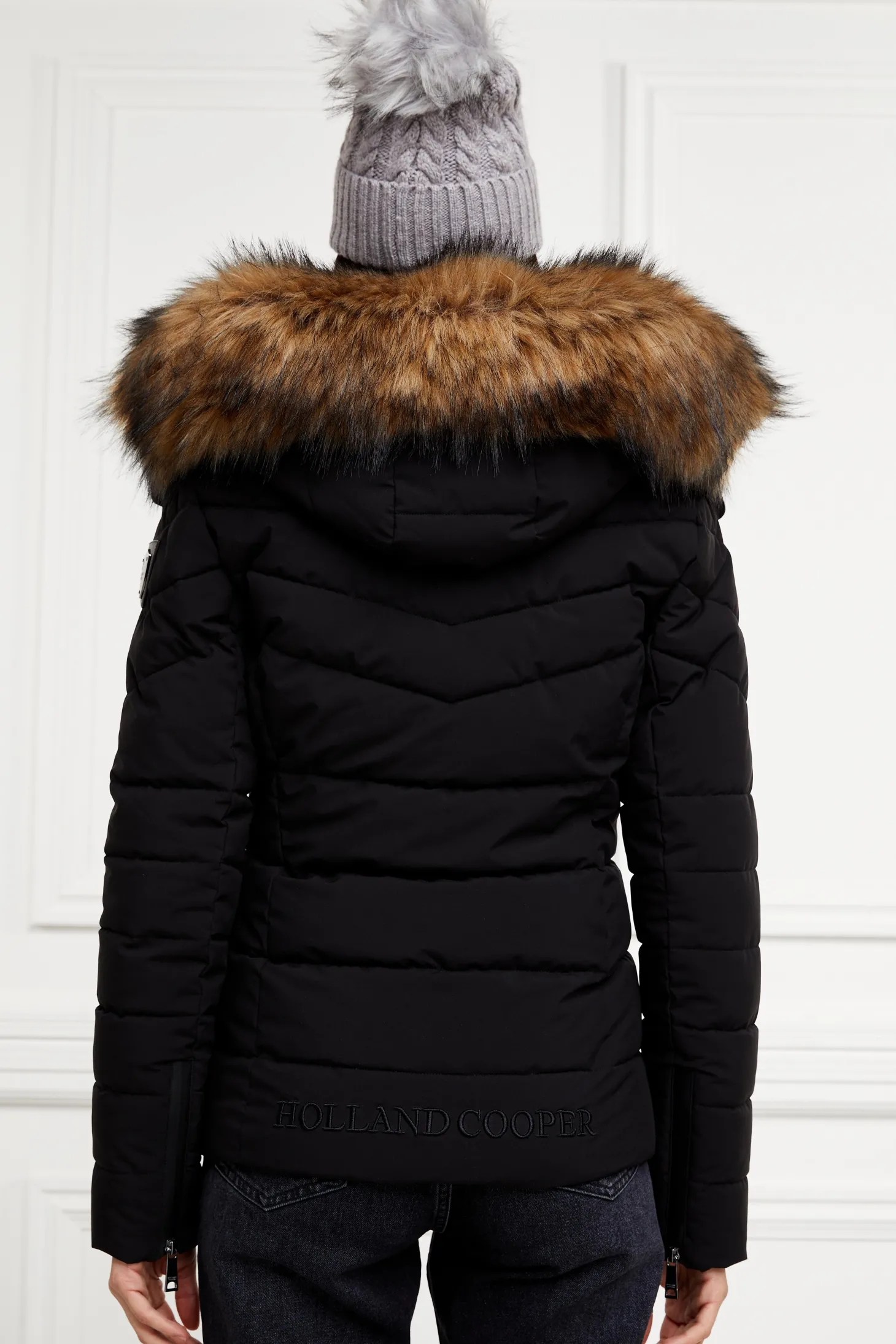 Women Holland Cooper Jackets | Whistler Puffer Jacket (Black Natural)