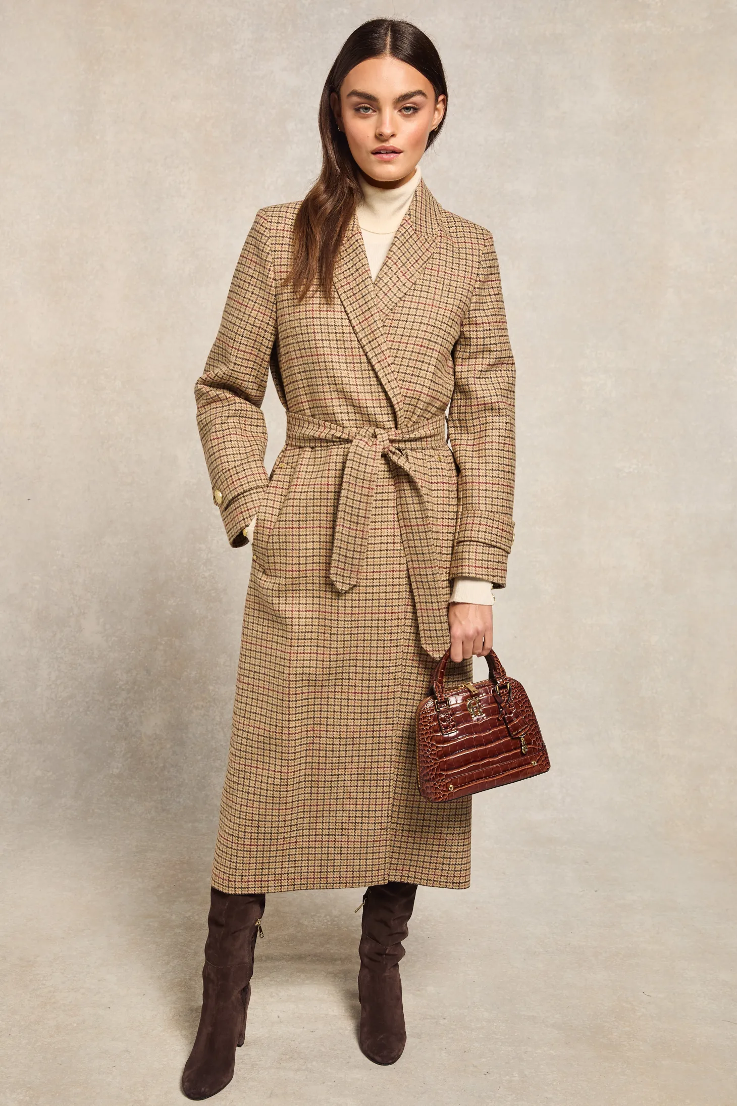 Women Holland Cooper Coats | Tailoring | Wrap Coat (Charlton Tweed)