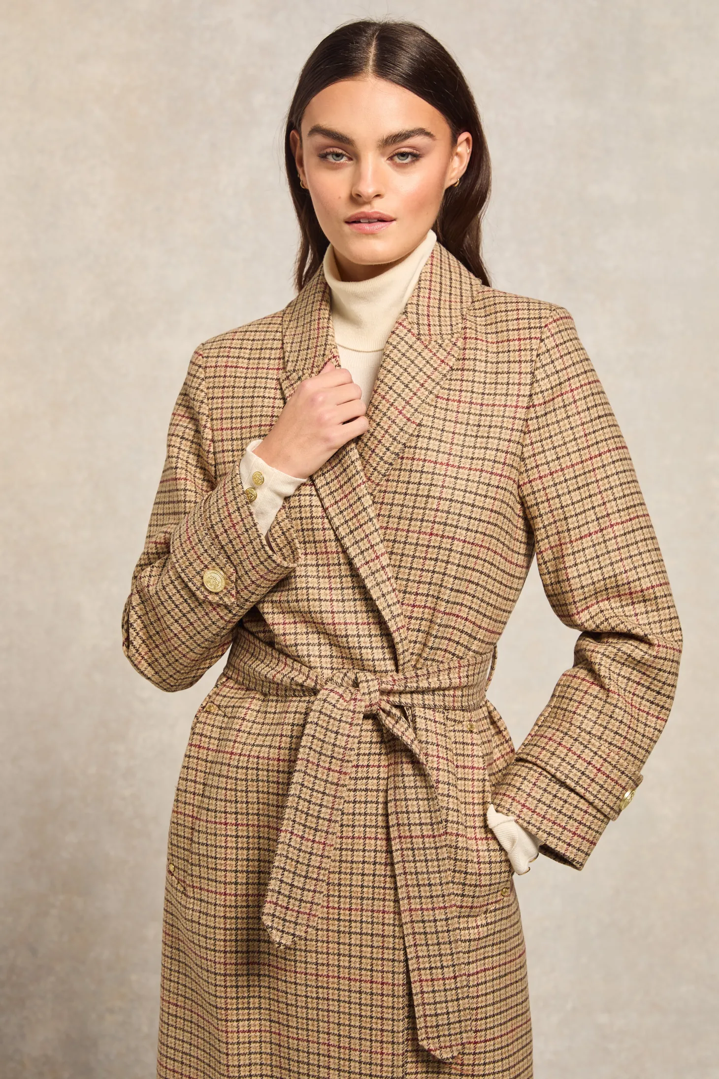 Women Holland Cooper Coats | Tailoring | Wrap Coat (Charlton Tweed)